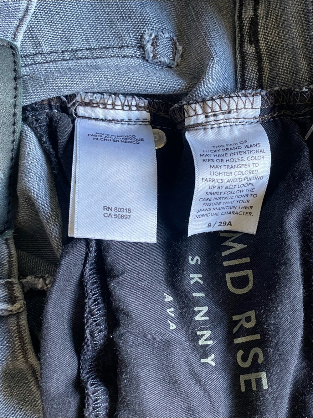 Lucky Brand Gray Mid Rise Skinny Jeans - Picture 2 of 6